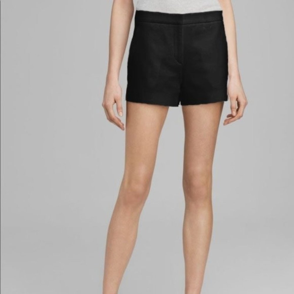 Theory Black Cotton Casual Shorts - Size 2, Lightweight, Summer Essential